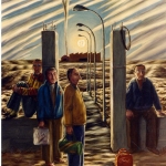 Obreros. 1984. Óleo / lienzo 146 x 114 cm