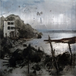 Pequeña cala. 2005. Técnica mixta / Zinc 40x 40 cm.