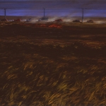 Paisaje límite 1988. Óleo / lienzo  97 x 162 cm.