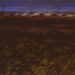 Paisaje límite 1988. Óleo / lienzo  97 x 162 cm.