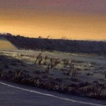 Paisaje límite 1990. Óleo / lienzo  20 x 70 cm.