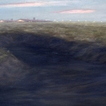 Paisaje límite 1990. Óleo / lienzo 89 x 146 cm.