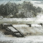 Bocal del Canal Imperial (II). 2005. Técnica mixta / zinc 24 x 52 cm.
