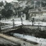 Bocal del Canal Imperial ( I ). 2005. Técnica mixta /zinc 29 x 41 cm.